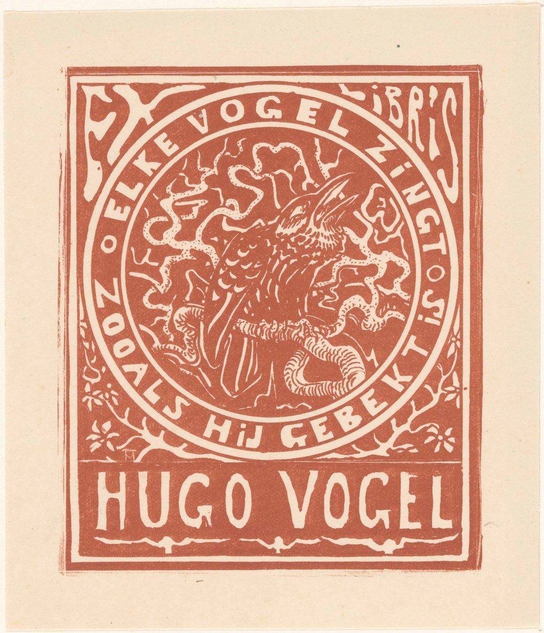 Ex Libris of Hugo Vogel by Theo van Hoytema