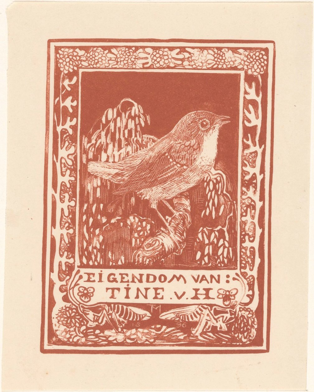 Ex Libris of Tine van Hoytema by Theo van Hoytema