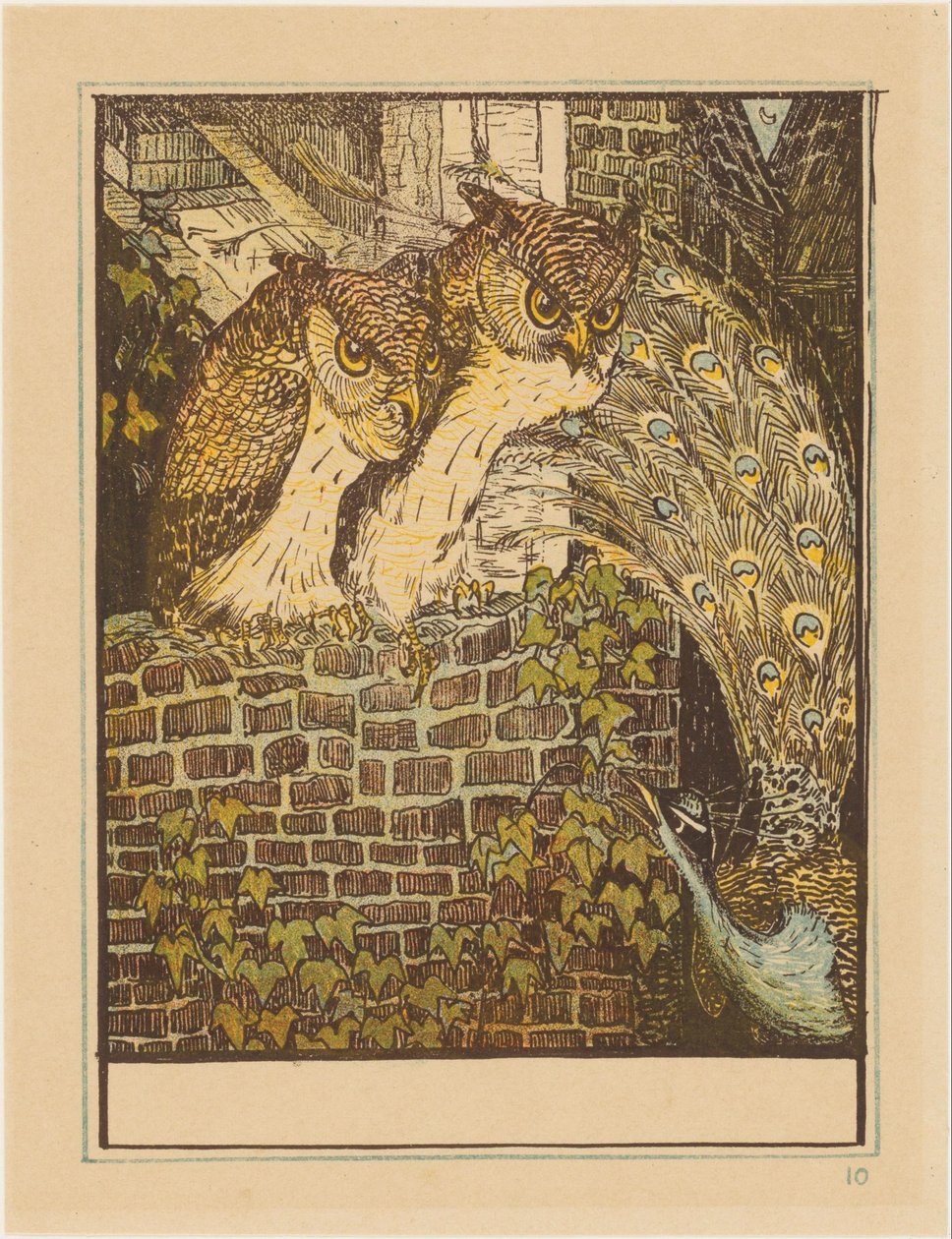 Two Owls on a Wall by Theo van Hoytema