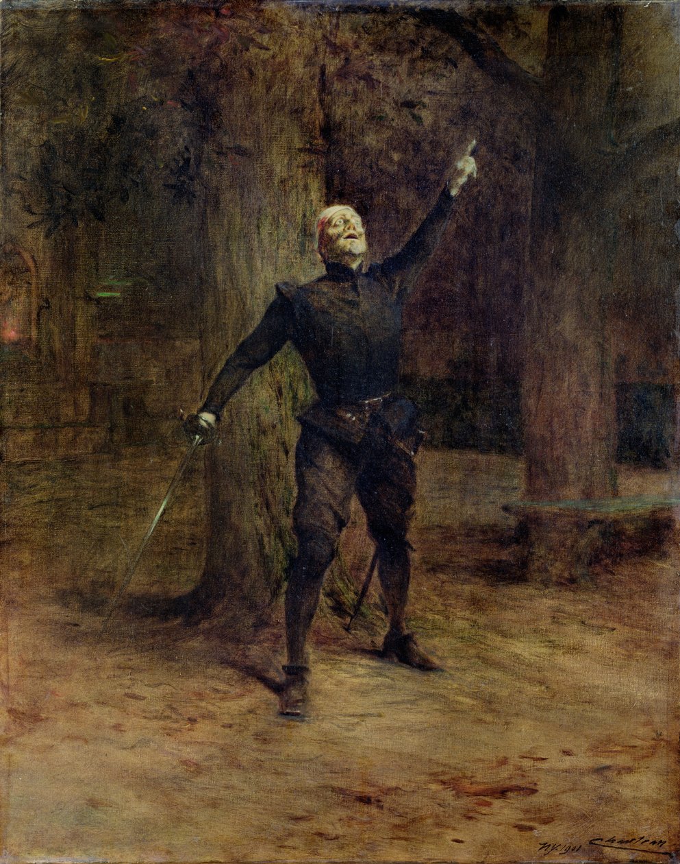 Constant Coquelin (1841-1909) as Cyrano de Bergerac by Theobald Chartran