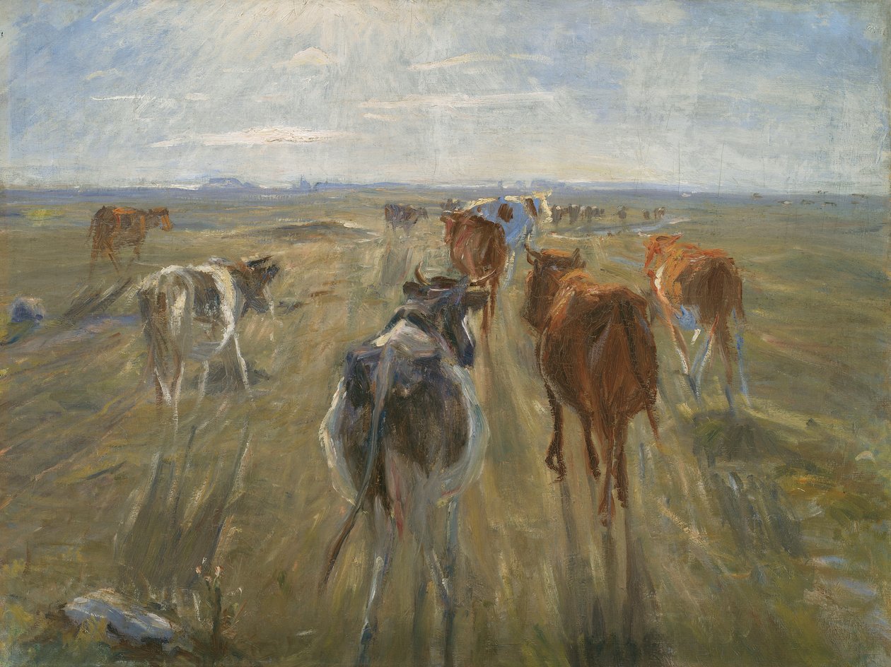 Long Shadows. Cattle on the Island of Saltholm, c. 1890 by Theodor Esbern Philipsen