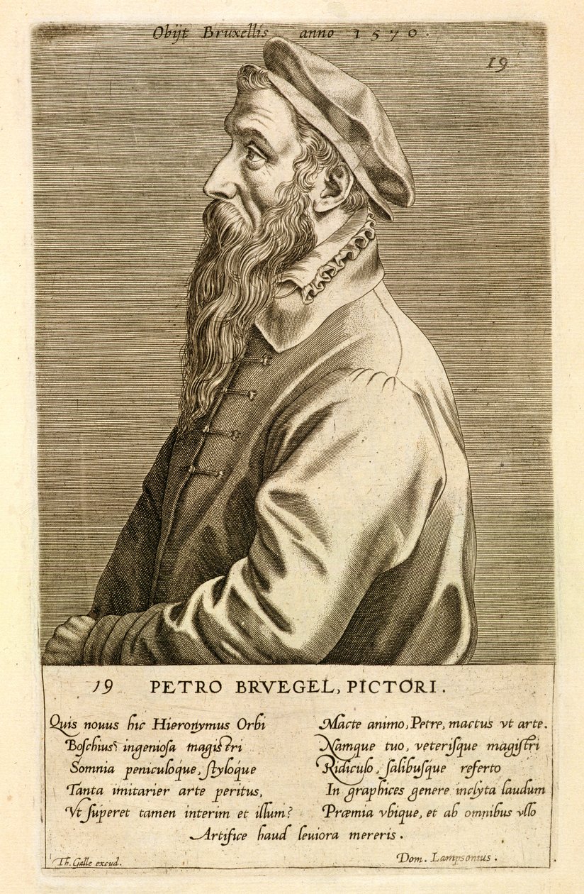 Portrait of Pieter Brueghel the Elder by Theodor Galle