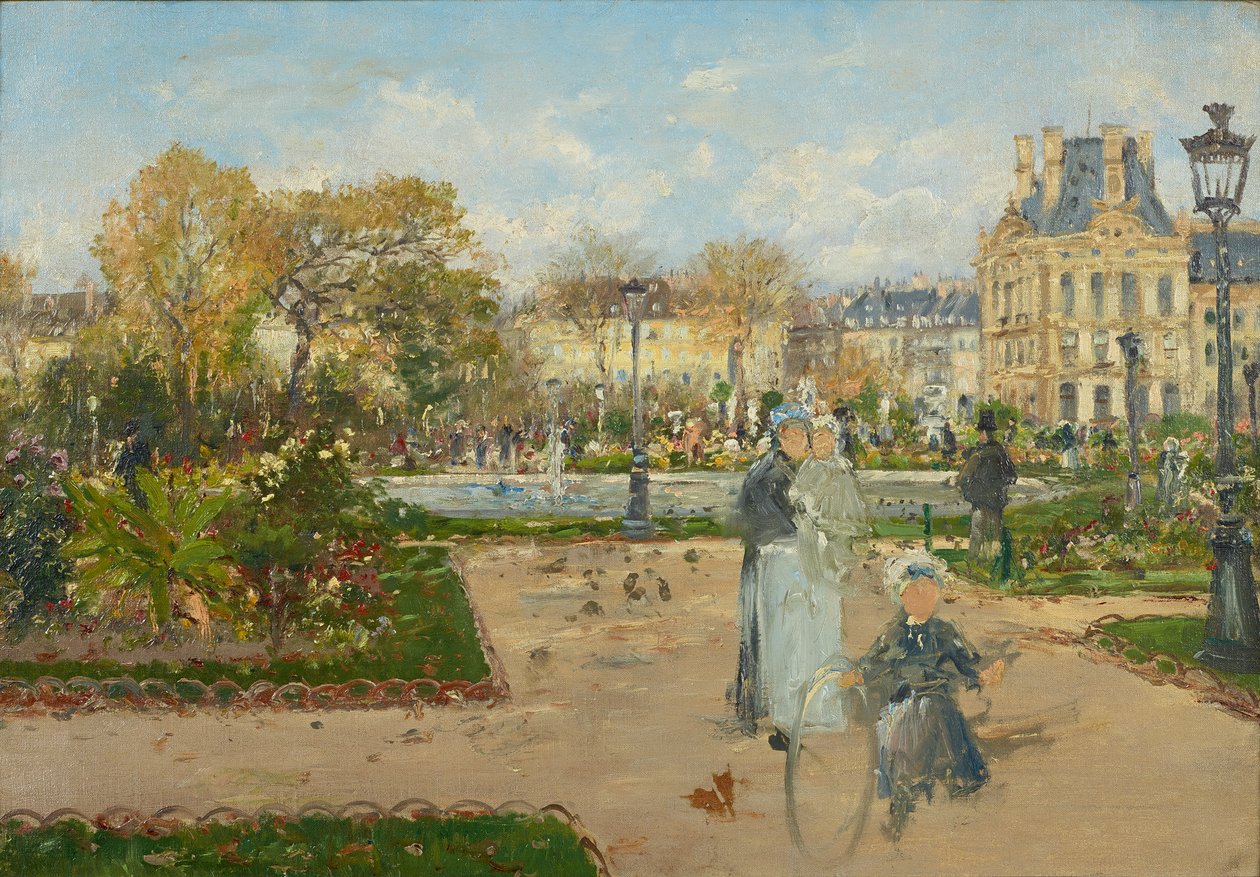 In the Tuileries by Theodor von Hormann