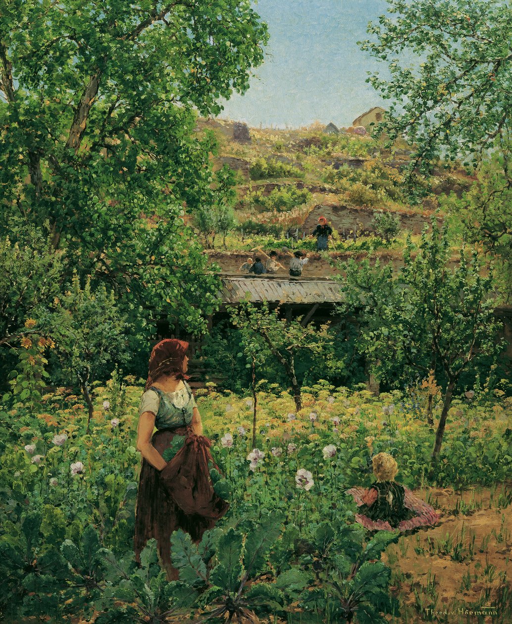 Girl in Poppies by Theodor von Hormann