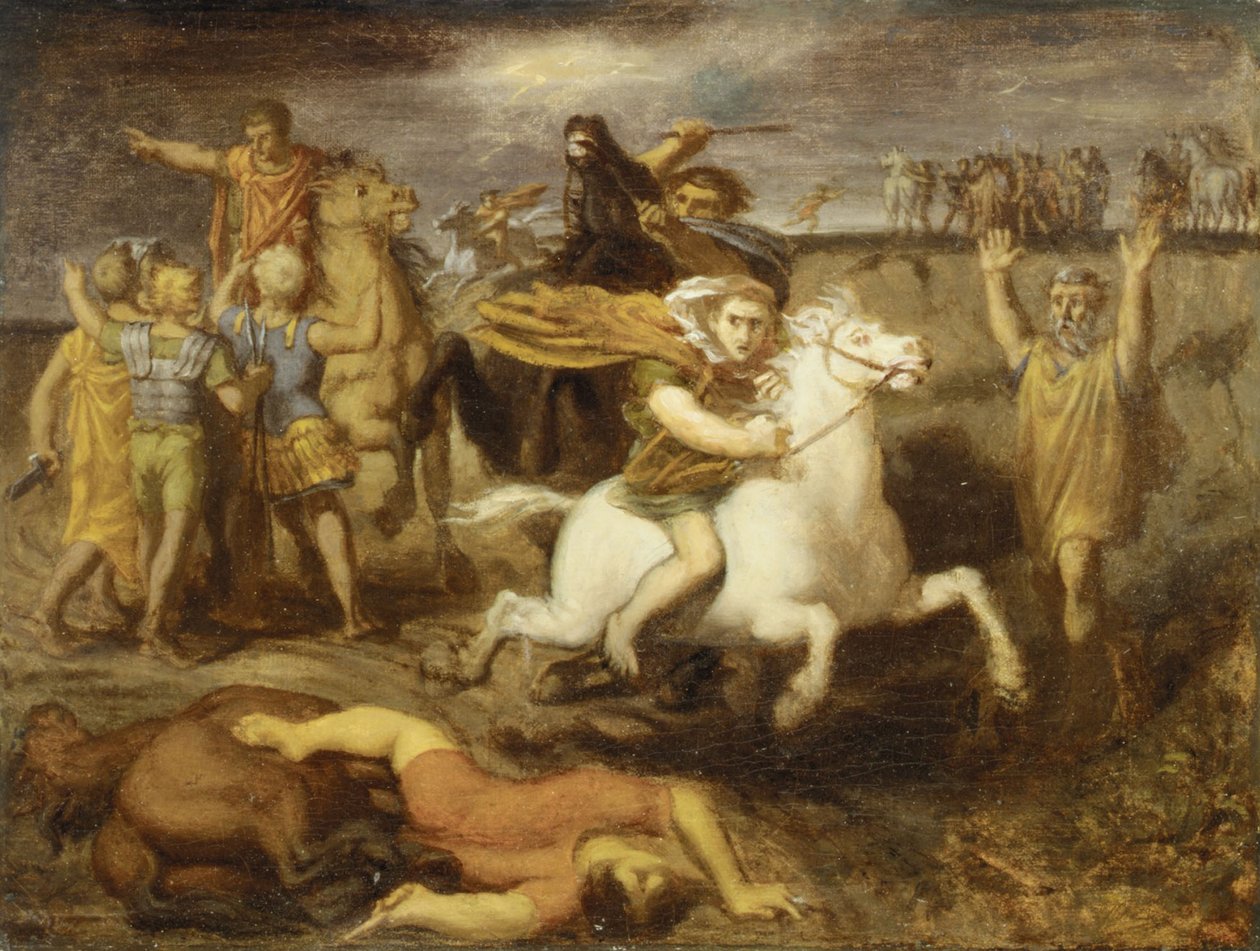 The Gaul Littavicus Betraying the Roman Cause Flees to Gergovie to Support Vercingetorix by Théodore Chassériau