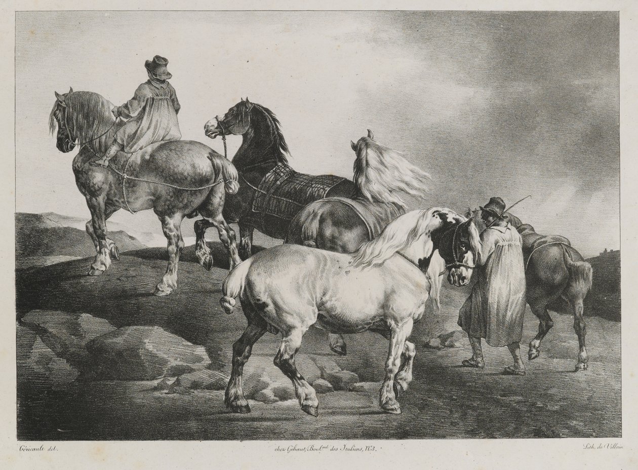 Horses Being Led to the Fair by Theodore Gericault