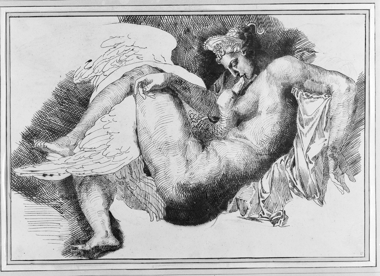 Leda, after a drawing by Michelangelo Buonarroti by Theodore Gericault