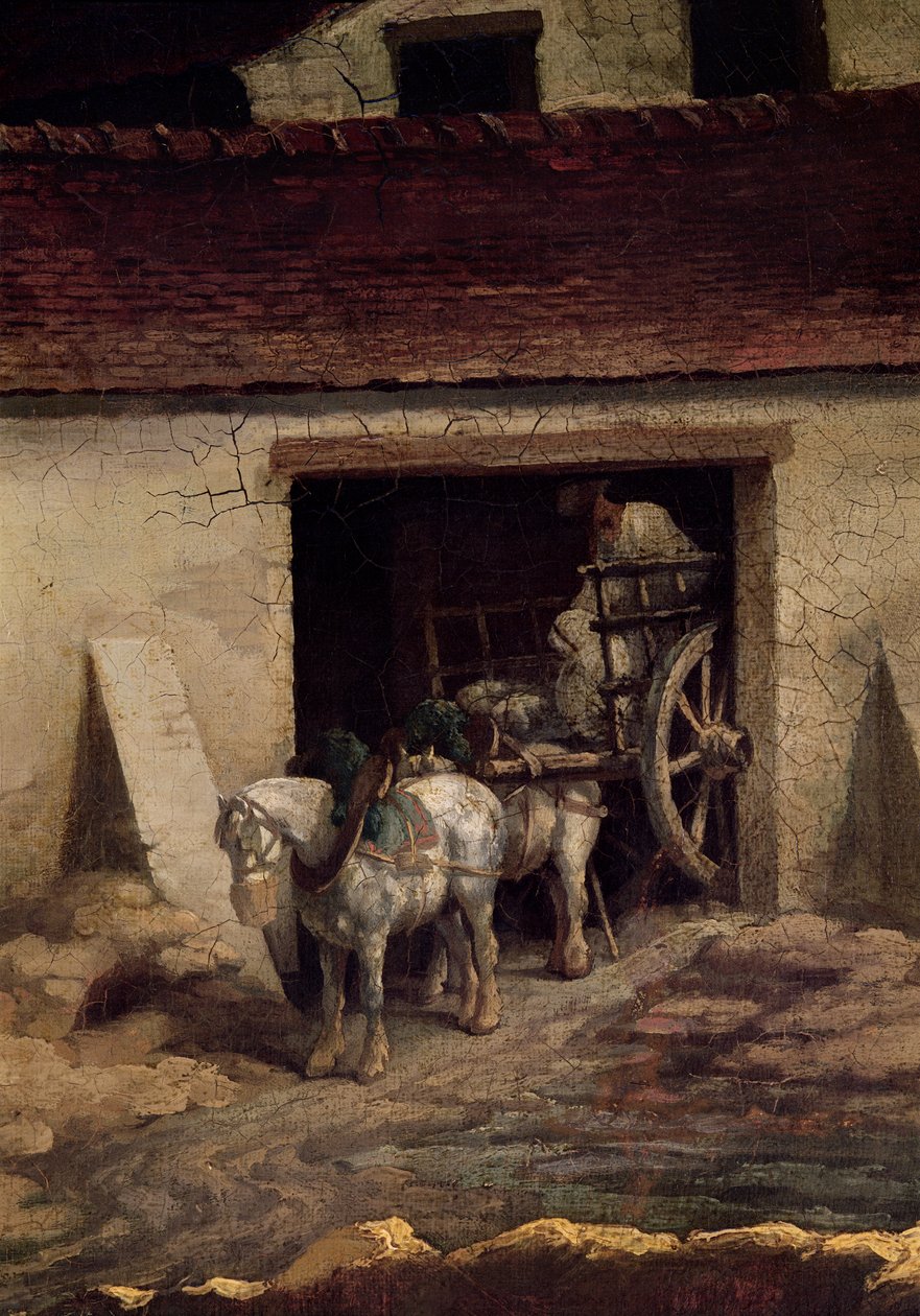 The Kiln at the Plaster Works (detail) by Theodore Gericault
