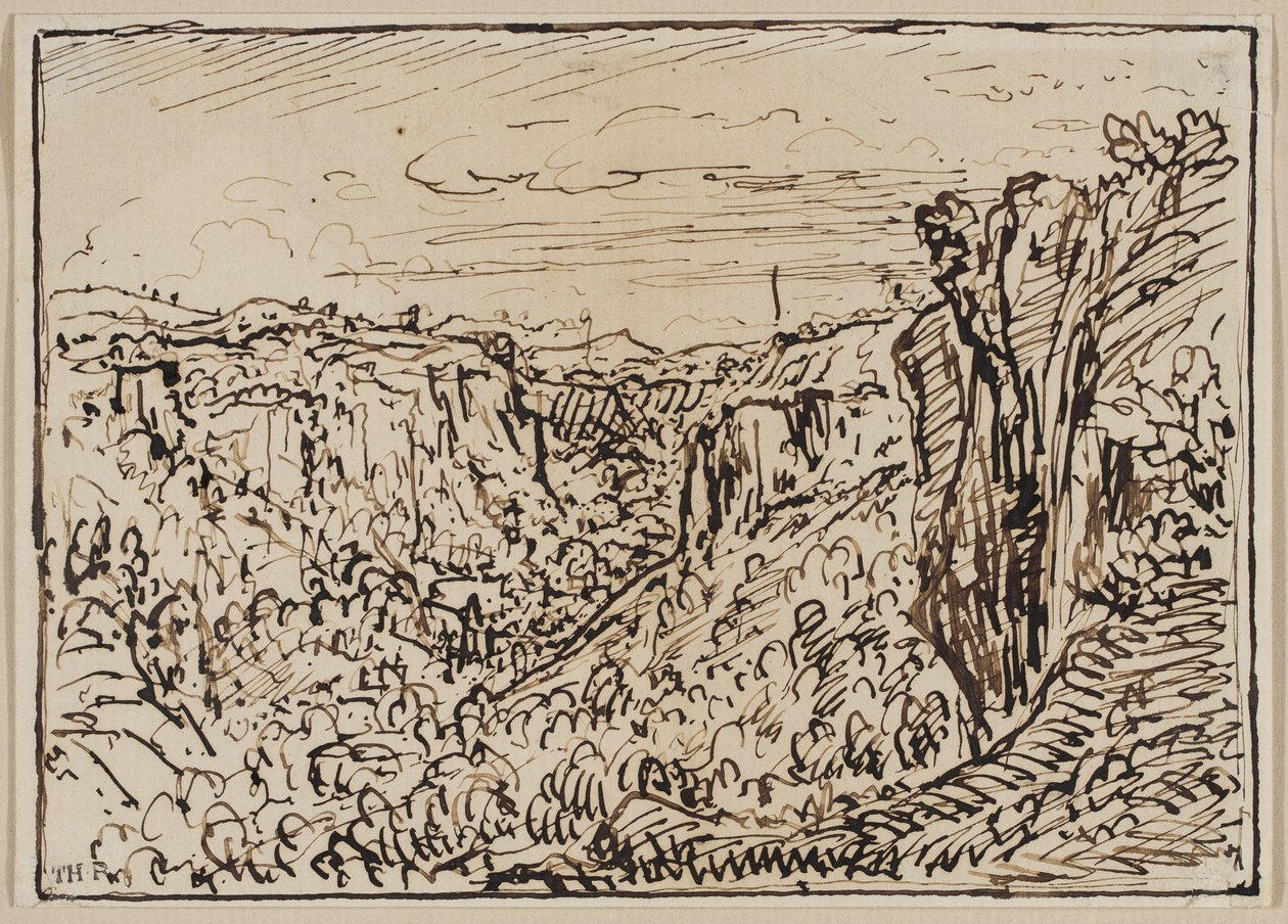 Hilly Landscape (The Lizon River Gorge) by Theodore Roussel