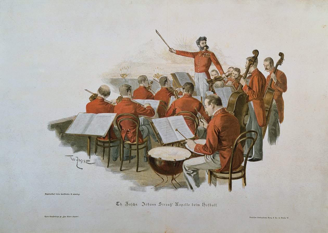 The Johann Strauss Orchestra at a Court Ball by Theodore Zasche