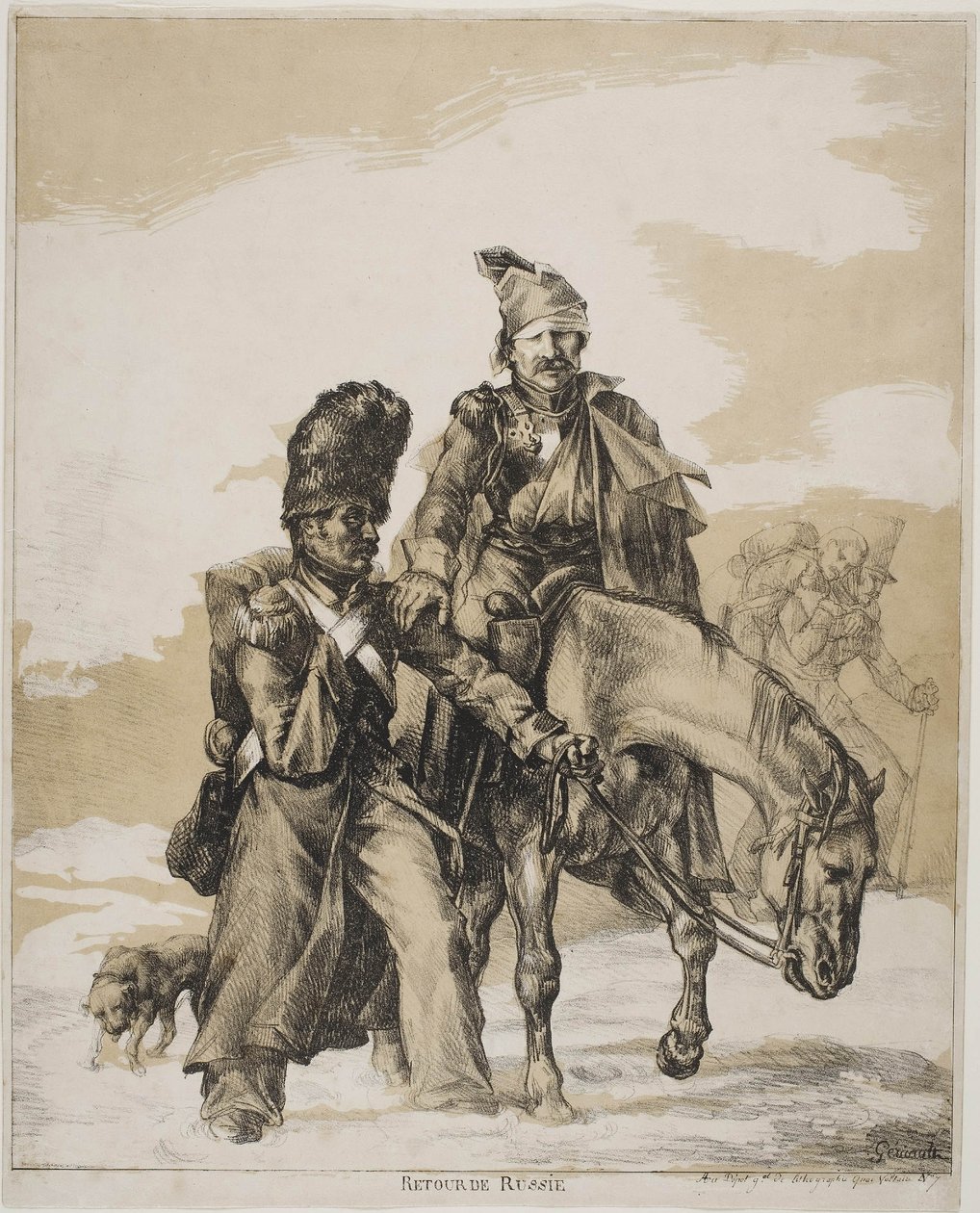 The Retreat from Russia, ca 1818 by Theodore Gericault