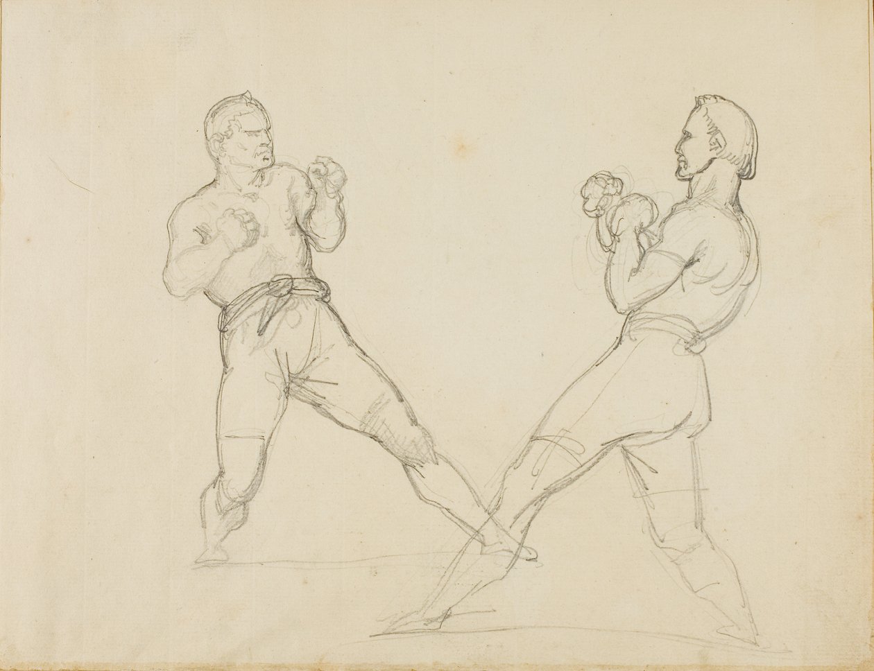 Two Boxers Sparring by Theodore Gericault