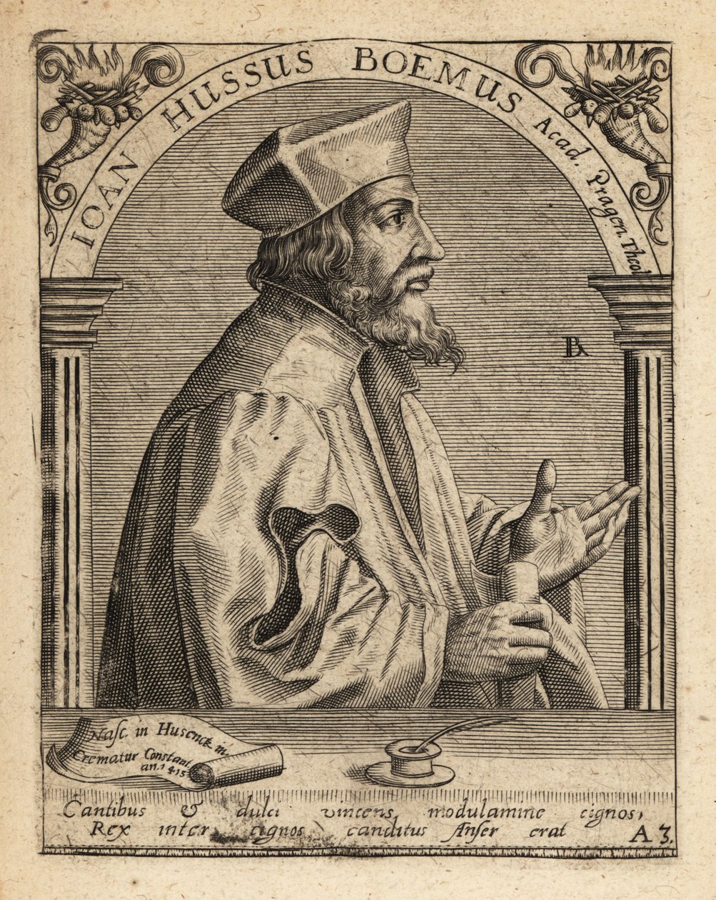 Jan Hus by Theodore de Bry