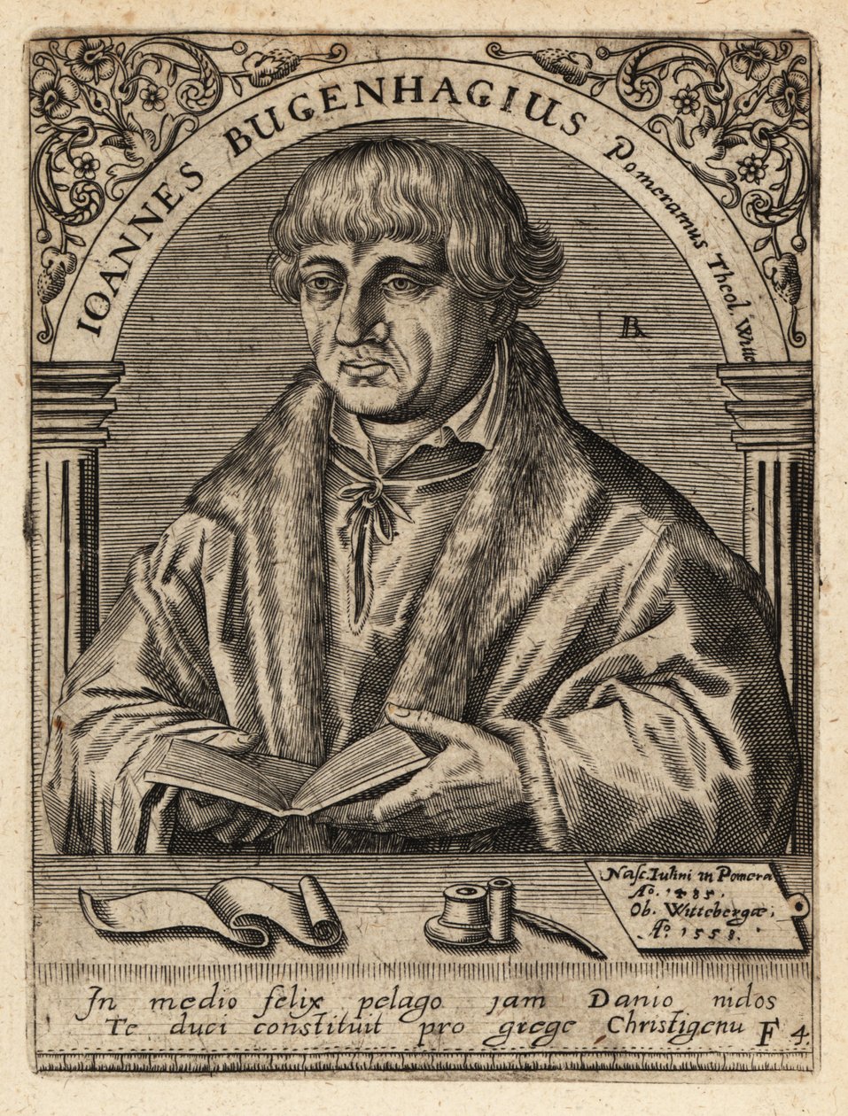 Johannes Bugenhagen by Theodore de Bry