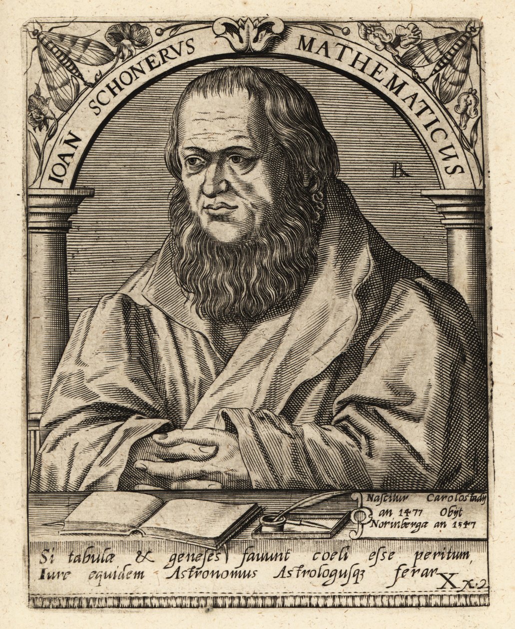 Johannes Schoner, German Polymath by Theodore de Bry