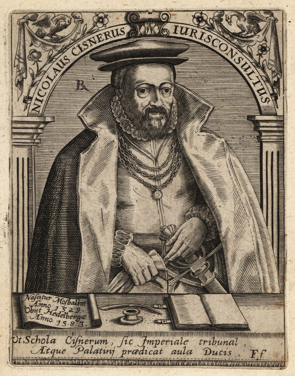 Nikolaus Cisnerus by Theodore de Bry