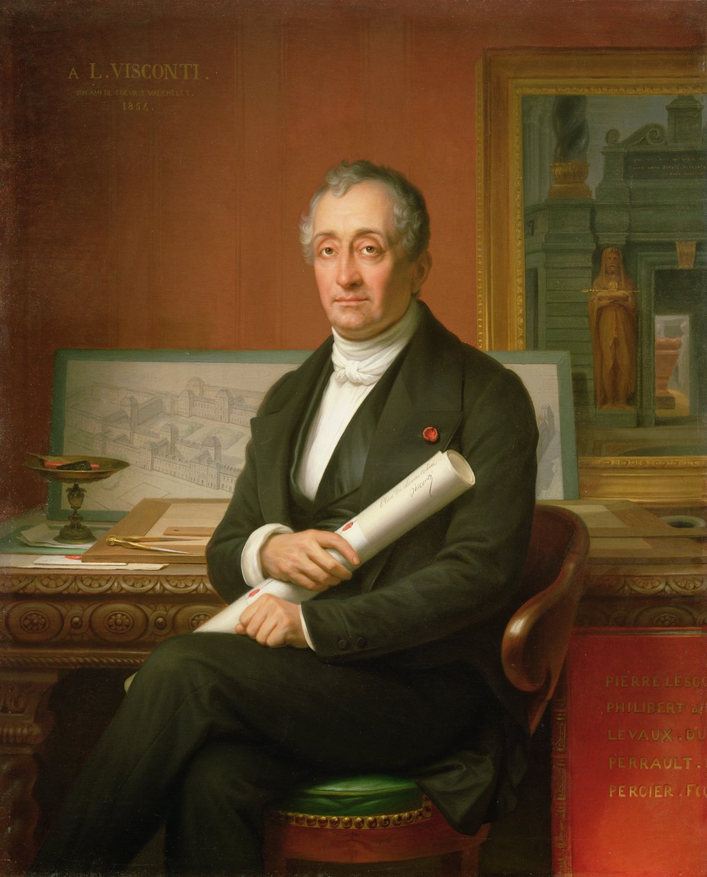 Ennio Quirino Visconti (1751-1818) 1854 by Theophile Auguste Vauchelet