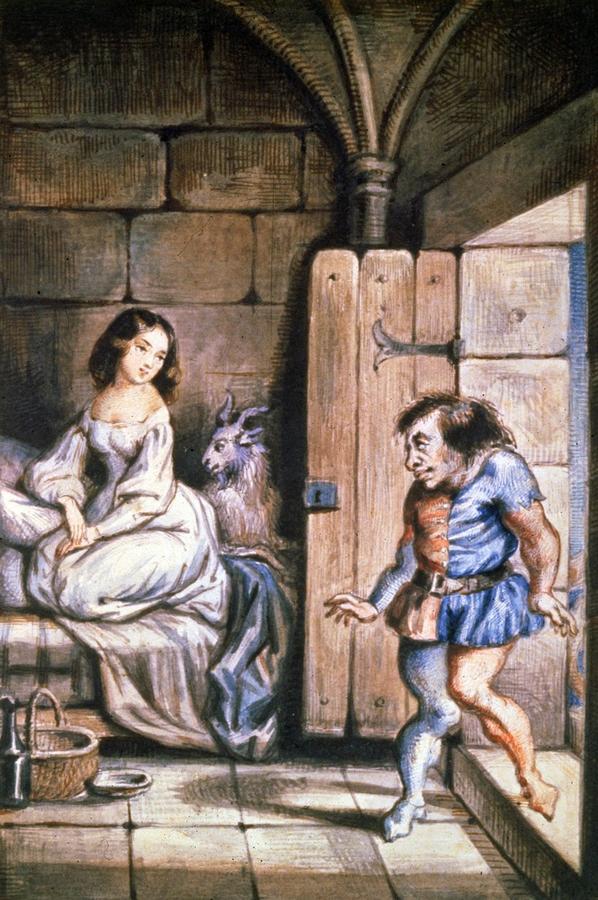 Esmeralda and Quasimodo, c.1831-1835 by Theophile (after) Gautier