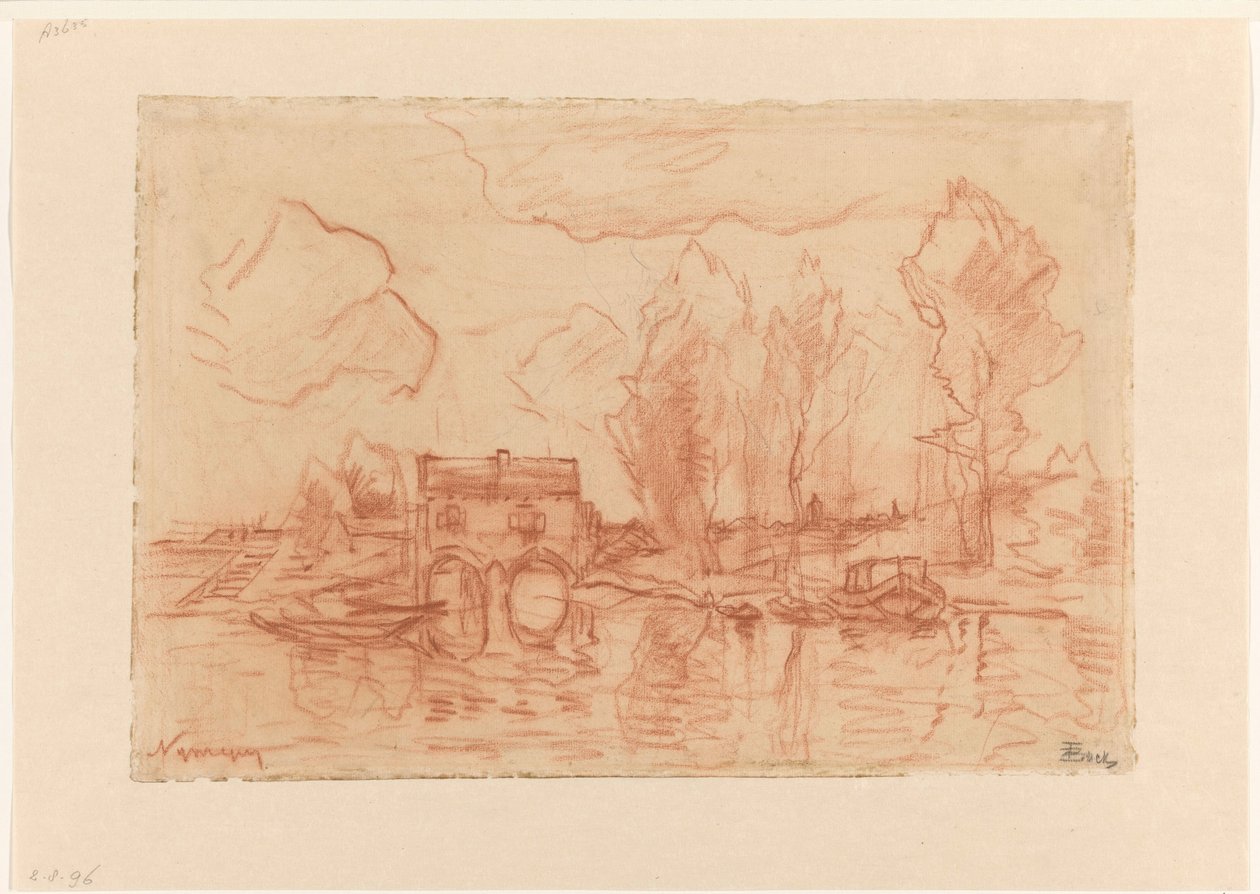 Landscape near Nijmegen by Theophile de Bock