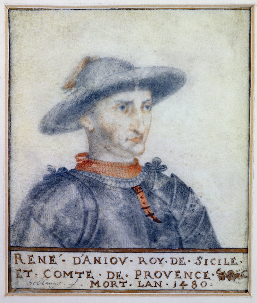 Portrait of Rene I (1409-80) Duke of Anjou by Thierry Bellange