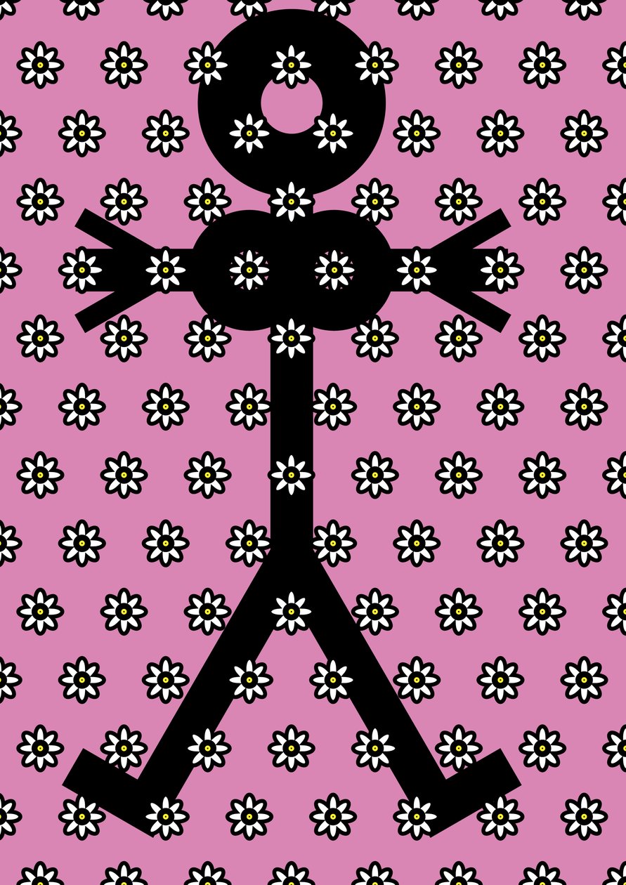 Woman with Flower Icons by Thisisnotme Thisisnotme