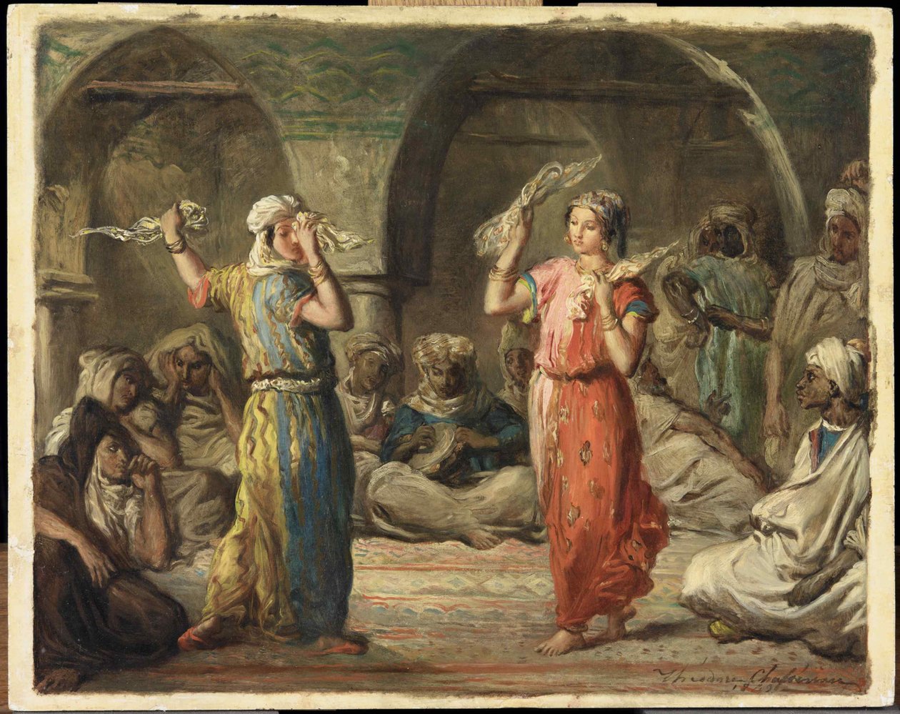 Algerian Dancers. The Handkerchief Dance by Théodore Chassériau