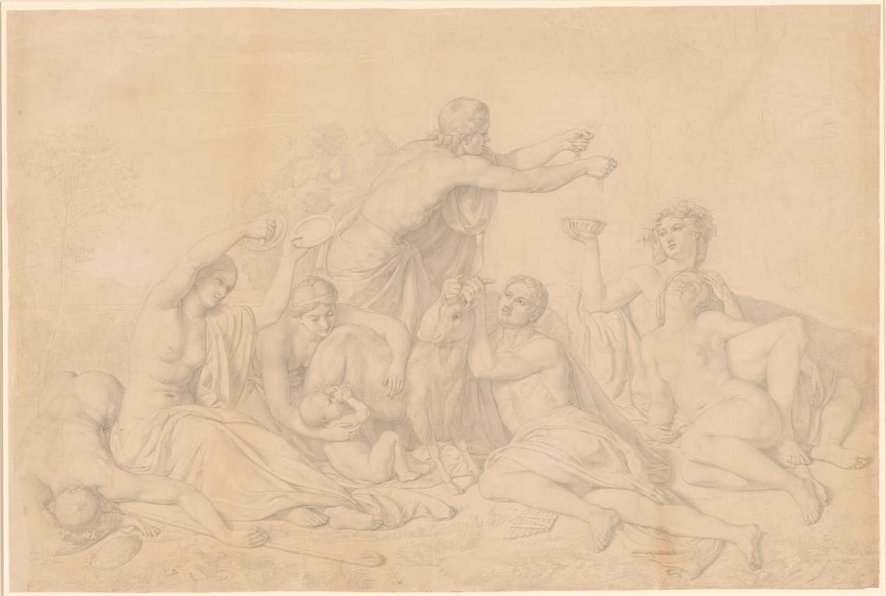 The Nursing of Jupiter by Théodore Chassériau