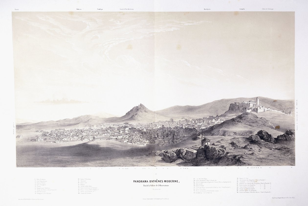 Panorama of Modern Athens by Théodose du Moncel