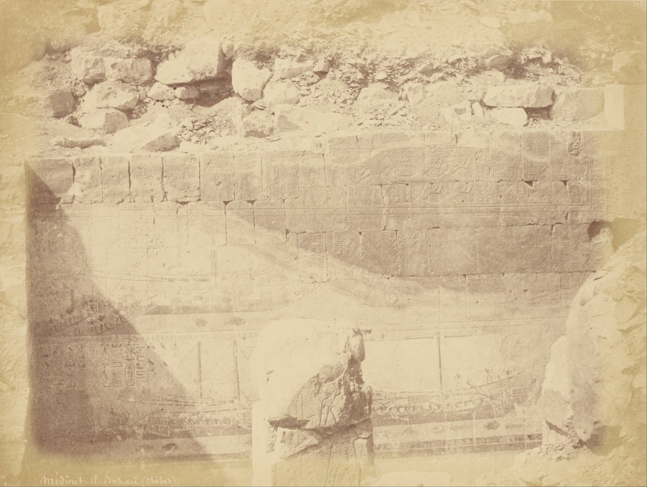 Medinet el-Bahari (Thebes) by Théodule Devéria
