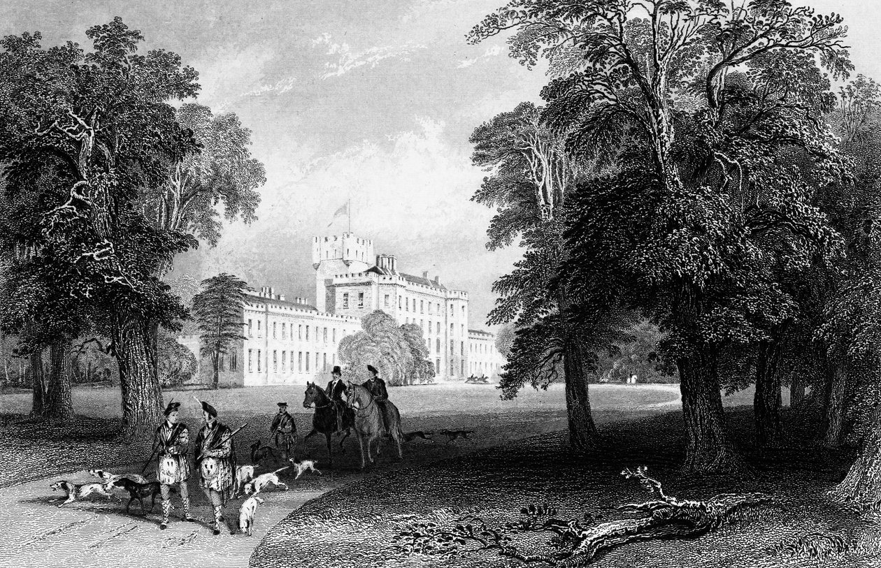 Castle Gordon, engraved by Robert Sands by Thomas Allom