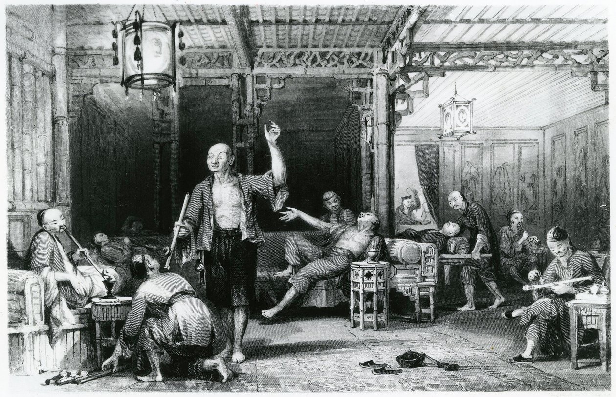 Chinese Opium Smokers by Thomas Allom
