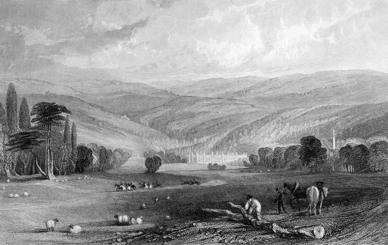 Gibside, County of Durham by Thomas Allom