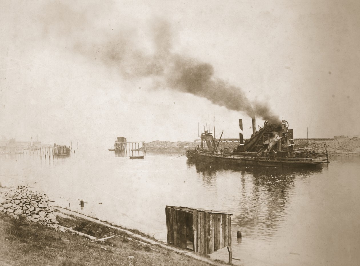 Dredger at work, Ellesmere Port by Thomas Birtles