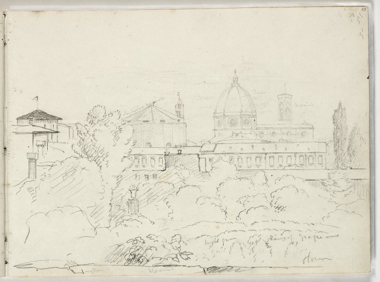 Florence with Views of the Duomo and Campagnale, 1831 by Thomas Cole