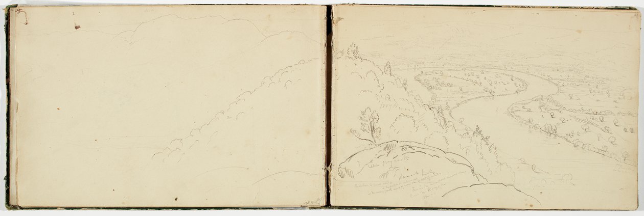 Panorama of the Oxbow on the Connecticut River as seen from Mount Holyoke, c.1833 by Thomas Cole