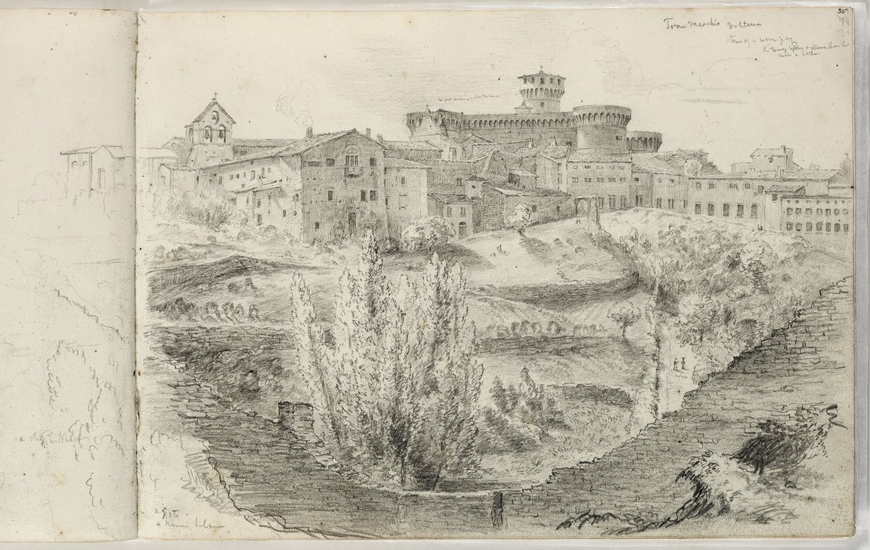 The Rocca Nuova (or Torre Maschio, Volterra) by Thomas Cole