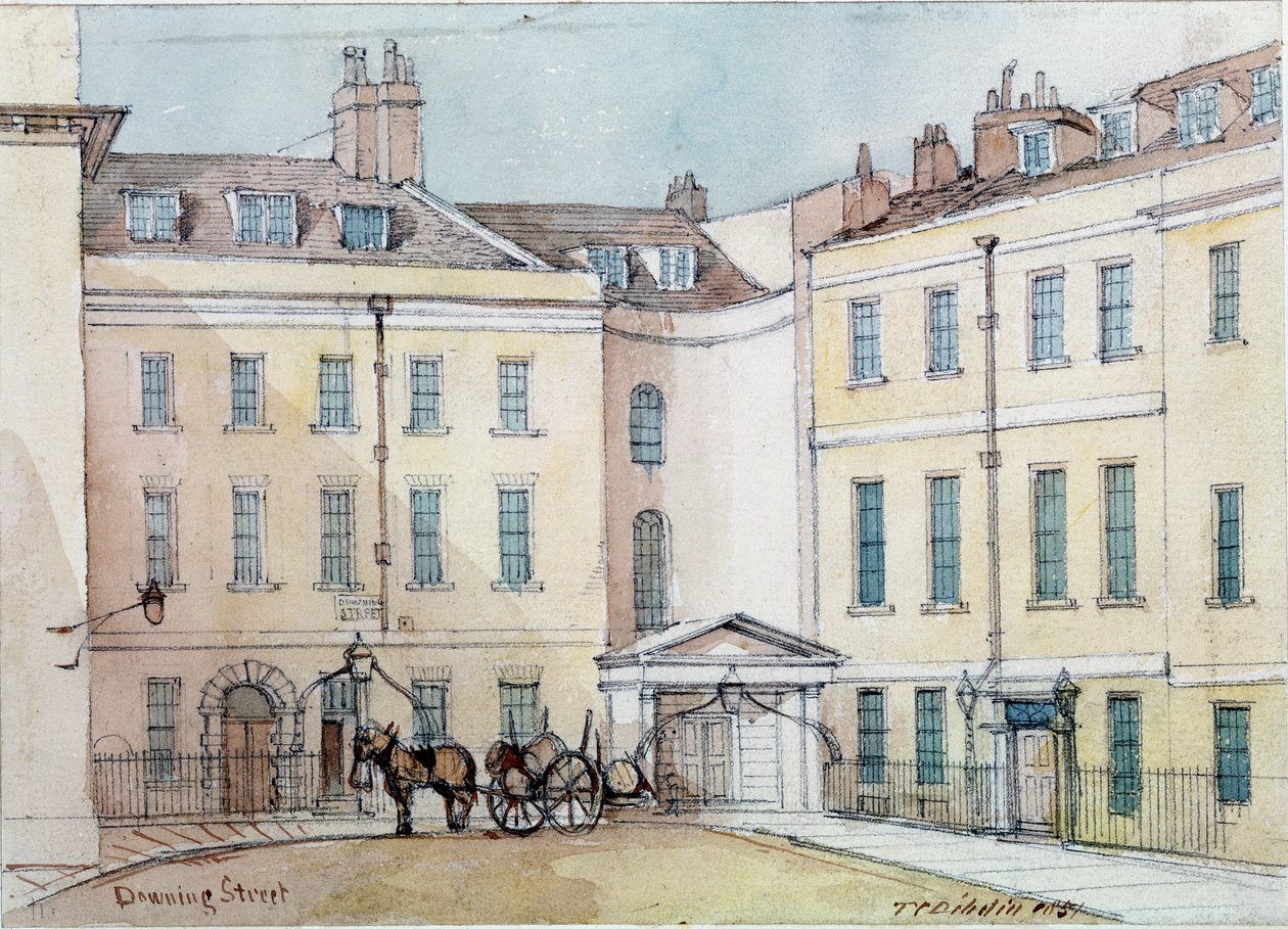 Downing Street, 1851 by Thomas Colman Dibdin