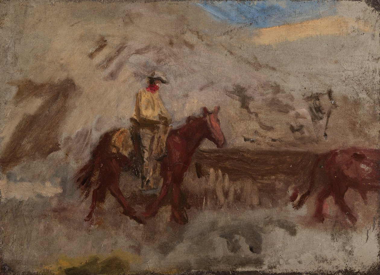 Sketch of a Cowboy at Work by Thomas Eakins