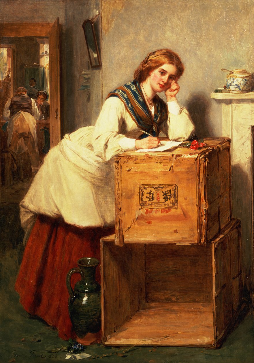 Lady Writing a Letter by Thomas Faed
