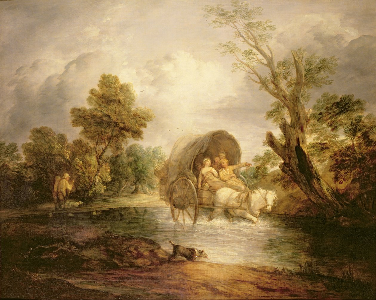 A Country Cart crossing a Ford, c.1786 by Thomas Gainsborough
