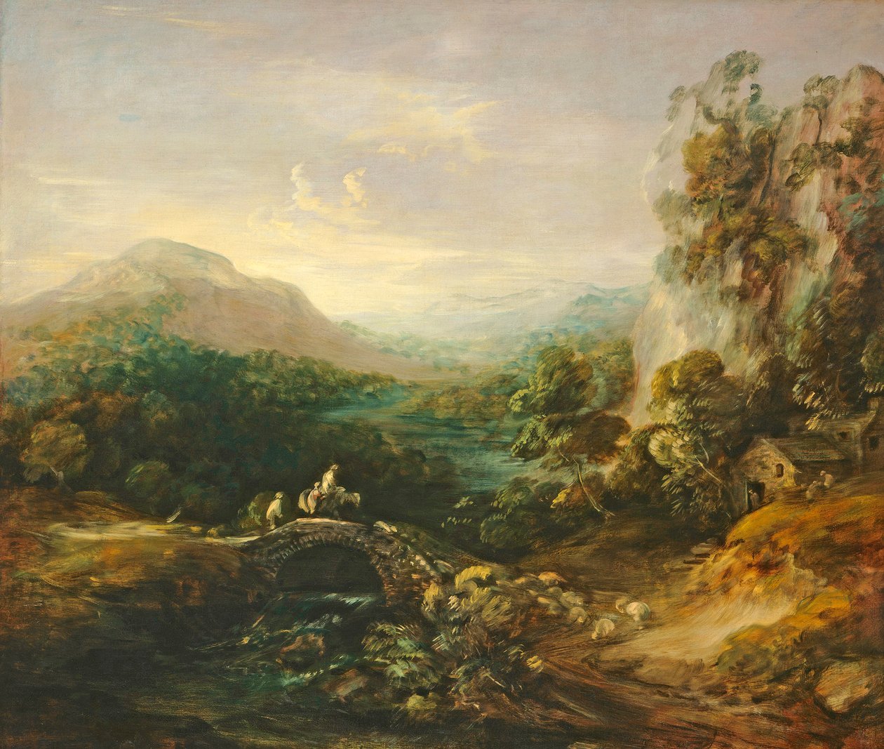 Mountain Landscape with Bridge by Thomas Gainsborough