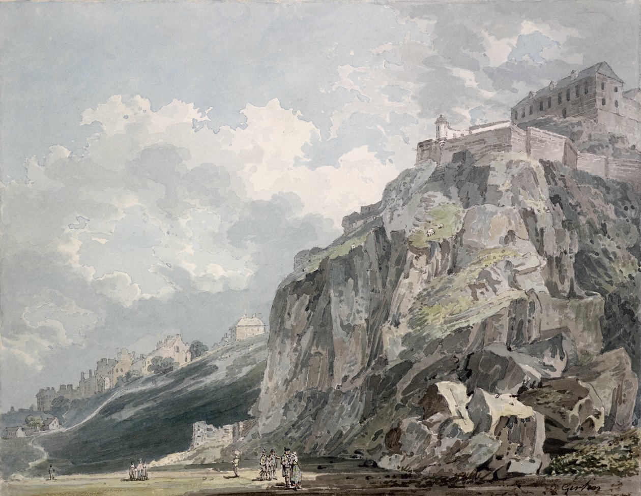 The Castle Rock, Edinburgh by Thomas Girtin