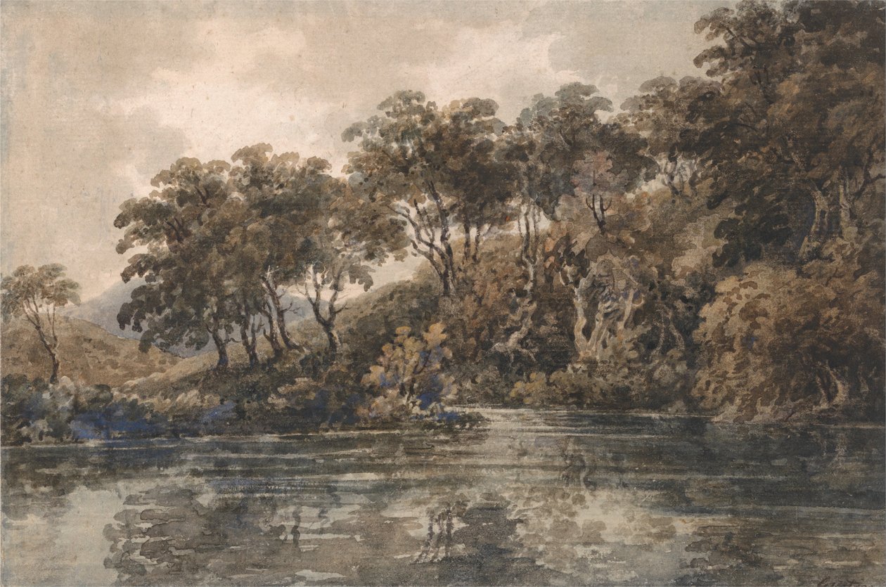Trees and Pond near Bromley, Kent by Thomas Girtin