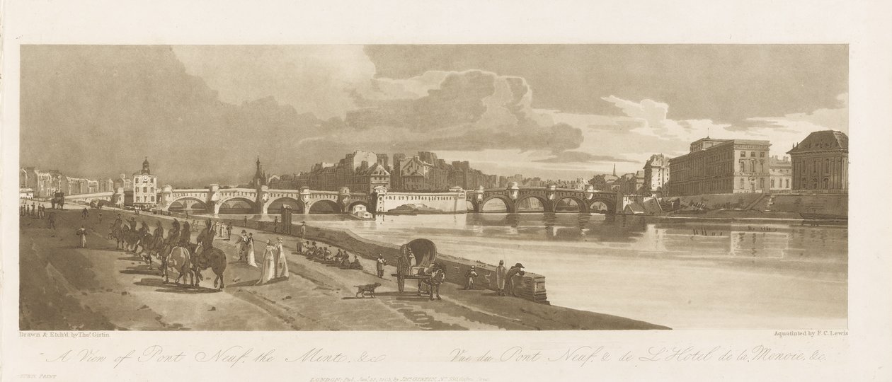 View of the Pont Neuf, The Mint & etc, c.1802 by Thomas Girtin