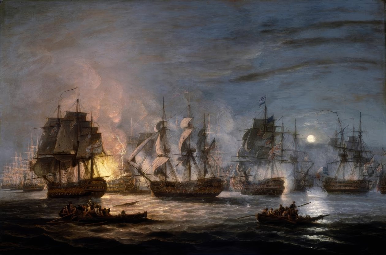 The Battle of the Nile, August 1st 1798 by Thomas Luny