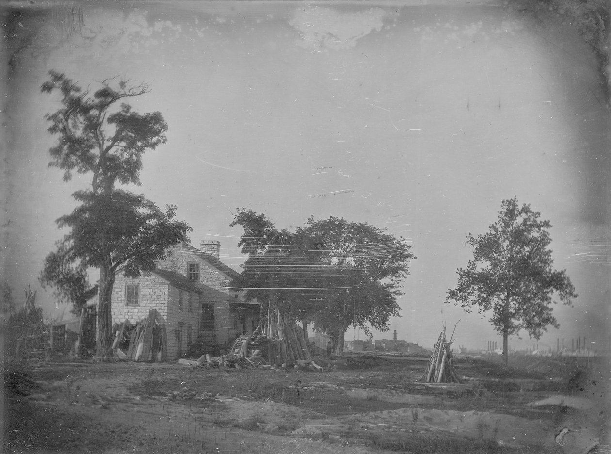 Judge Silas Bent Residence, view from South with St. Louis in distance by Thomas M. Easterly