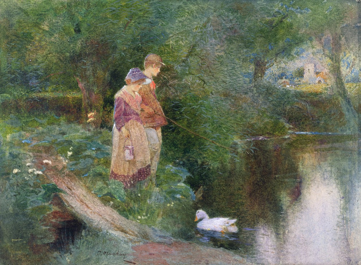 The Young Anglers by Thomas Mackay