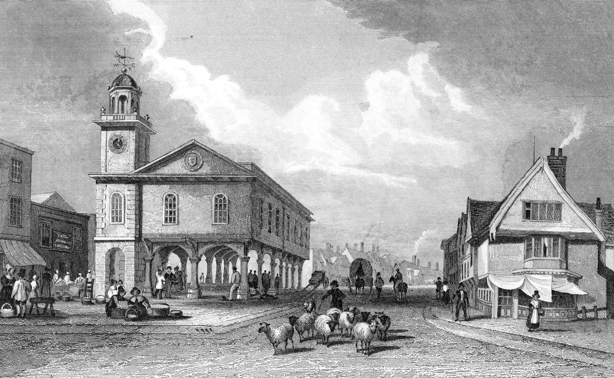 View of Faversham, Kent by Thomas Mann Baynes