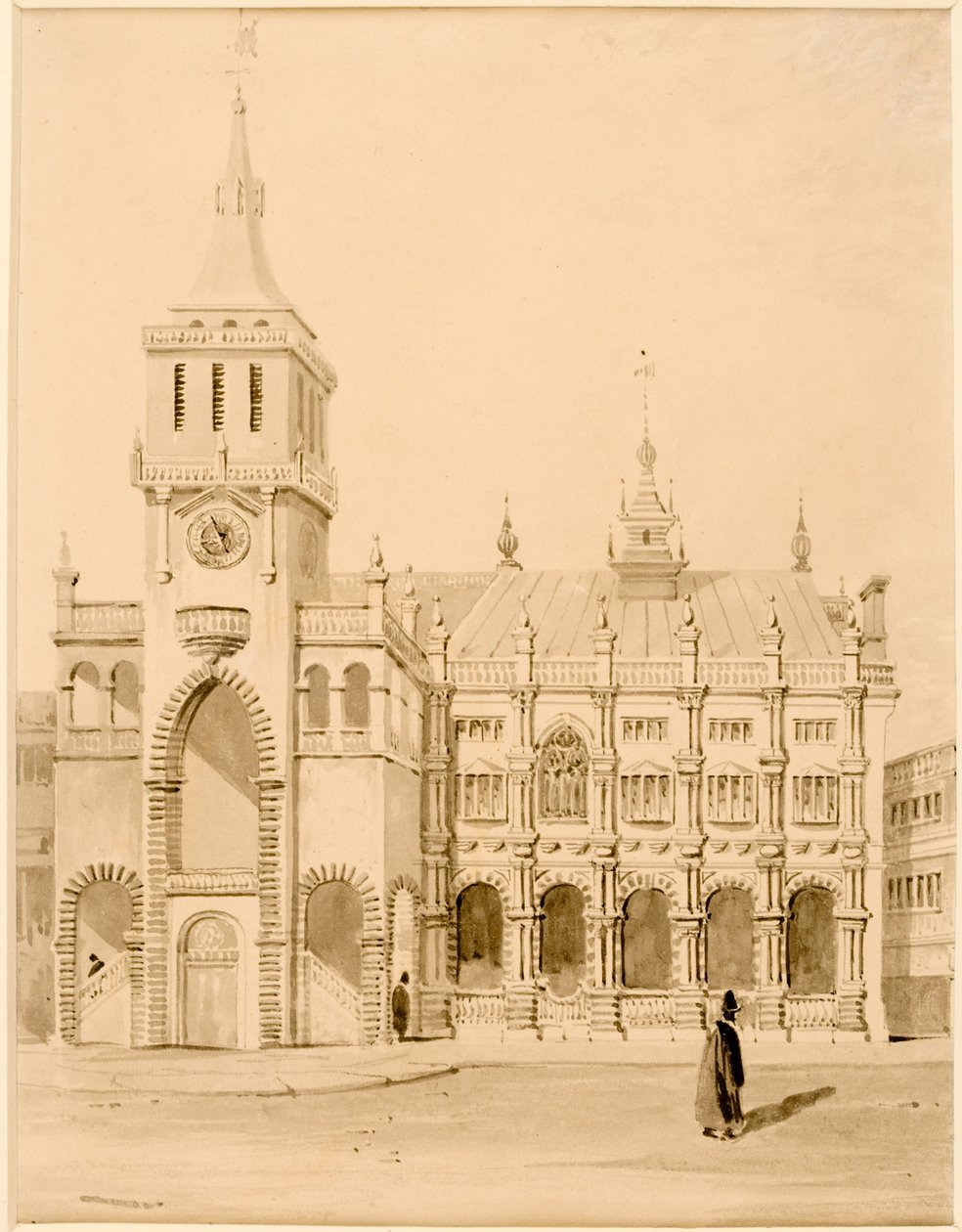 Exterior of the Original Guildhall by Thomas Miles Richardson
