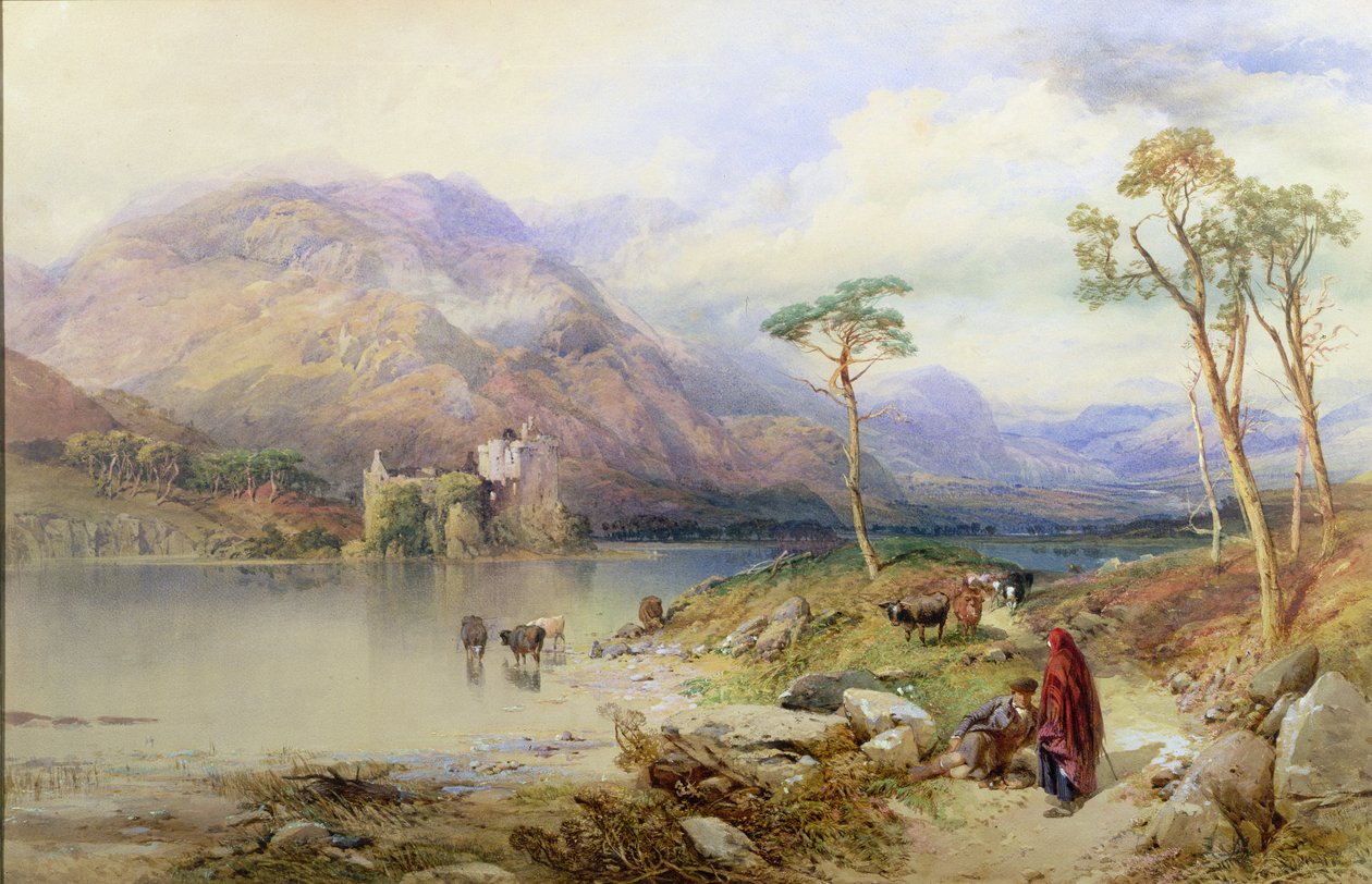 Kilchurn Castle on the Loch Awe by Thomas Miles Richardson